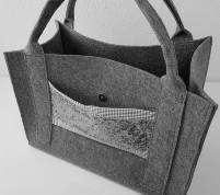 Shoppingbag Silber Glitzer